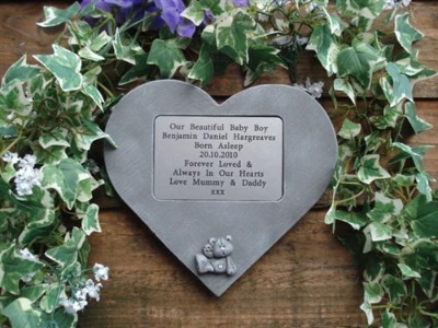 Personalised Teddy Heart with Plaque